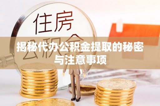 铁门关揭秘代办公积金提取的秘密与注意事项