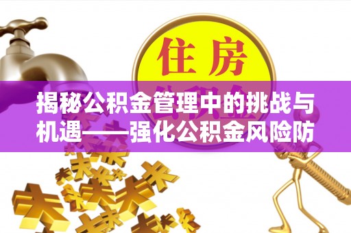 铁门关揭秘公积金管理中的挑战与机遇——强化公积金风险防控的多维策略