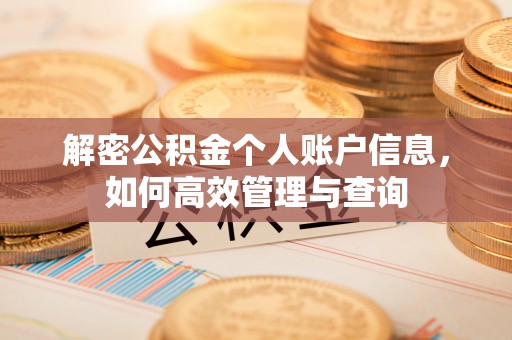 铁门关解密公积金个人账户信息，如何高效管理与查询