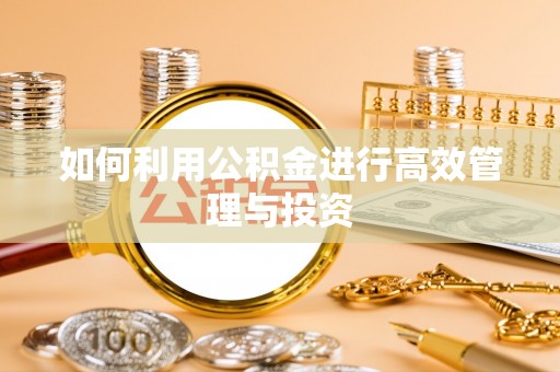 铁门关如何利用公积金进行高效管理与投资